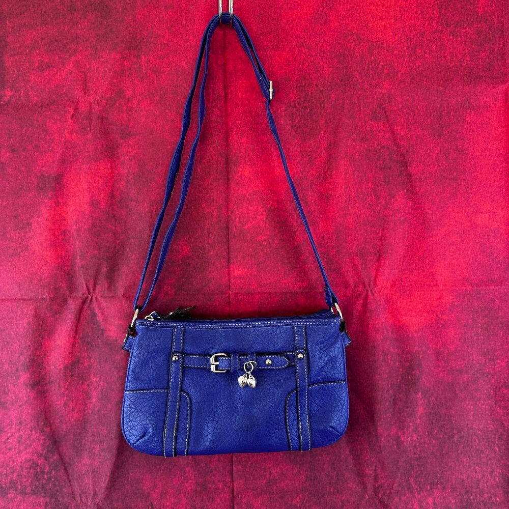 ROSETTI WOMEN PURSE HANDBAG SHOULDER NAVY BLUE 3 POCKET WITH ZIPPER SMALL - Picture 2 of 14